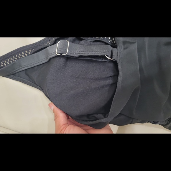 Plus size vintage solid black sexy style woman swim suit top quality please chec - Picture 6 of 8